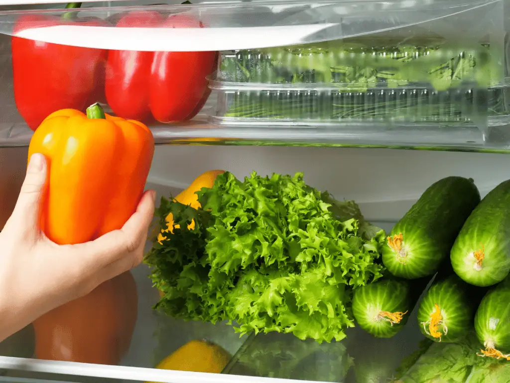 Store fresh peppers in the crisper drawer to keep them crisp for up to two weeks.