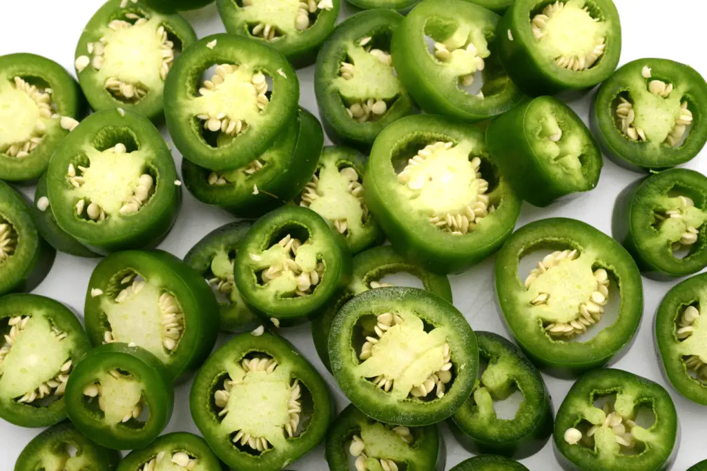 Cut up jalapeno peppers