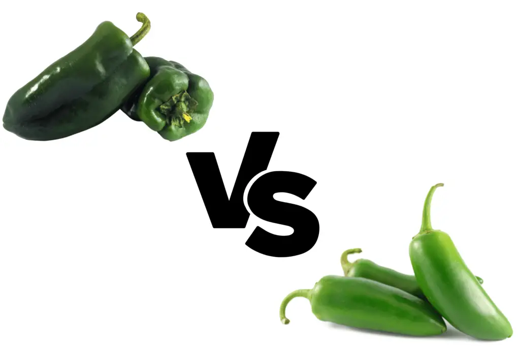 Poblano peppers vs jalapenos (based on heat, flavor, size, shape, nutrition, and substitutions). 