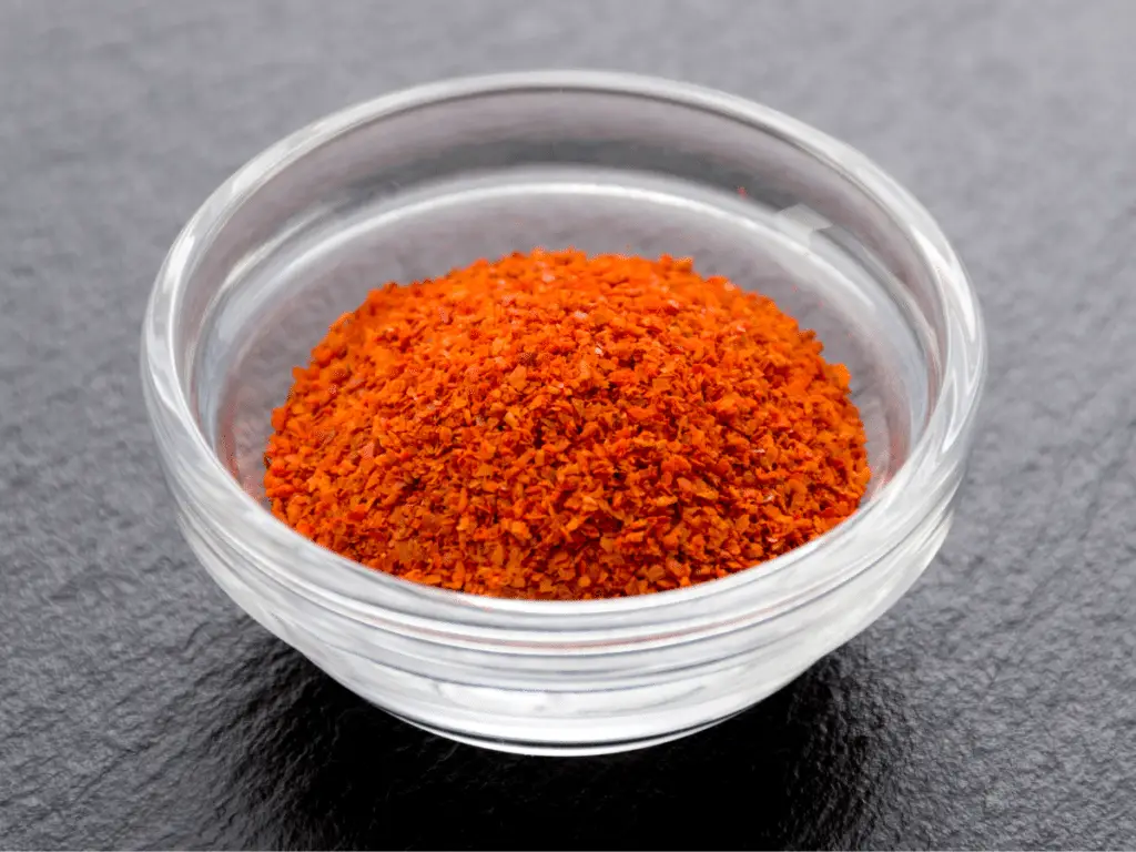 Most recipes call for cayenne pepper powder rather than the raw pepper.