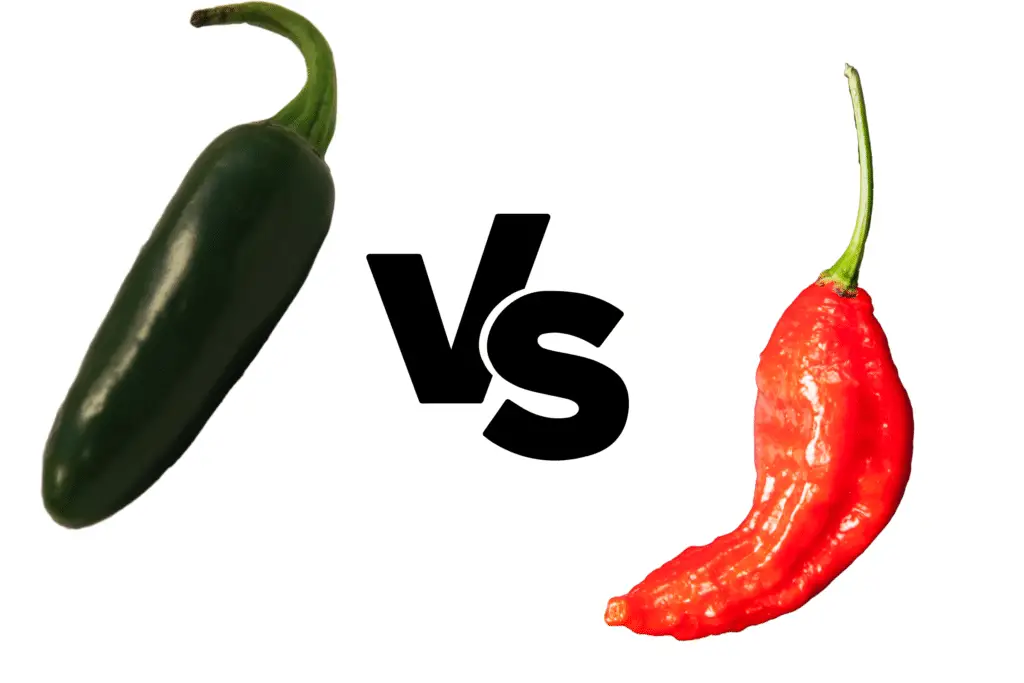 Jalapeños vs ghost peppers (based on heat, flavor, size, shape, nutrition, and substitutions).