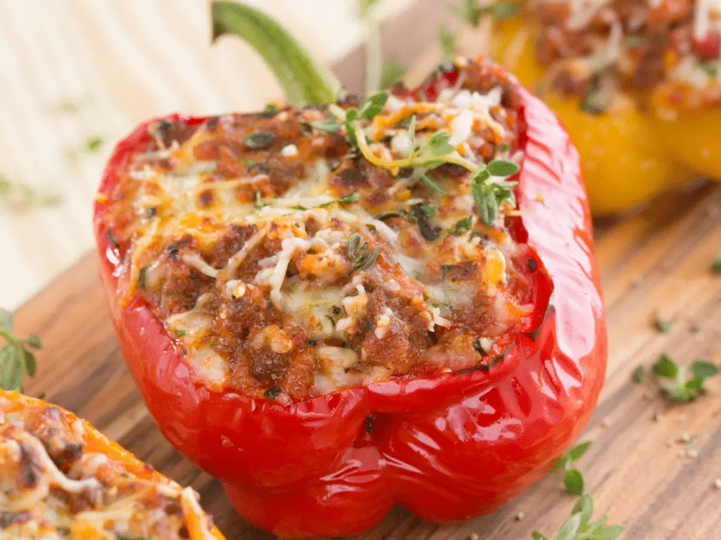 Bell peppers can be stuffed, although the outer skin is more likely to burst during cooking than some other varieties of peppers.